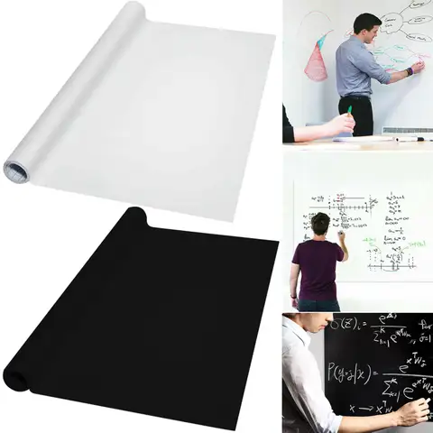 Papel Adesivo Reutilizável para Quadro-Negro, Espesso, Decoração para Escritório e Casa, Adesivos Removíveis e Duráveis para Ensino, Desenho e Pintura