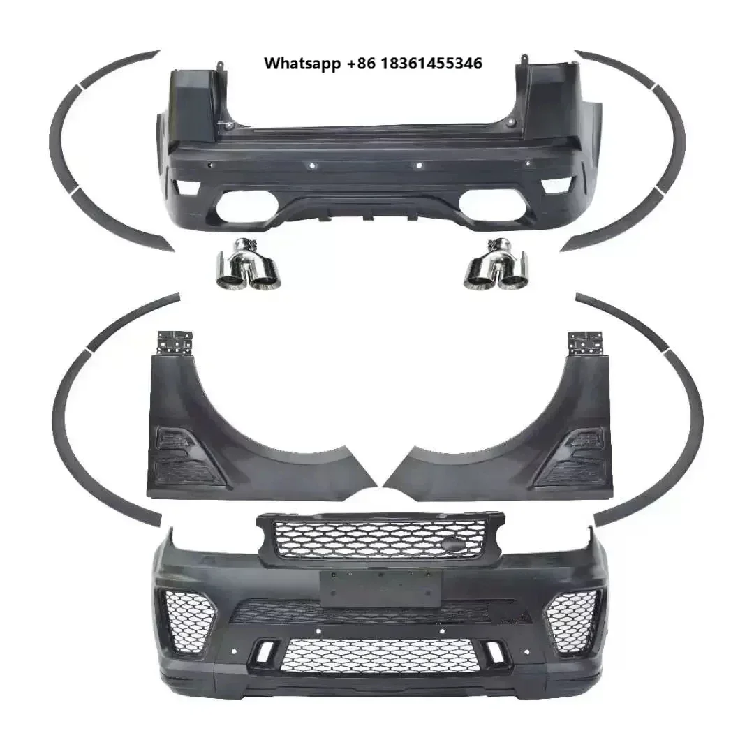 

Unpainted Body Kit front rear bumper grill mask for Rover Sport 14-20 convert enfine hood fender Car Accessories