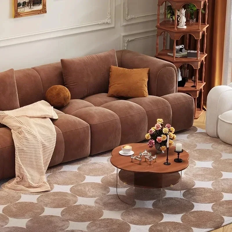 Modern Minimalist Luxury Sofa for Living Room - Relaxing Lounge Seating in Affordable Wood Design