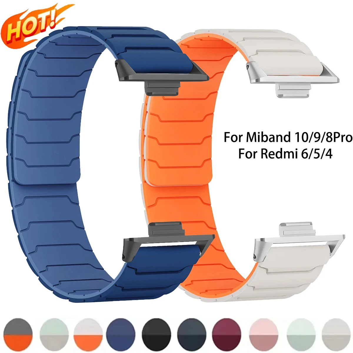 �y�Z�[�����zRedmi Watch 6/5/4�pHOT�V���R���X�g���b�v�AXiaomi MiBand 10/9/8 Pro�p�X�|�[�c���K�ʋC�����C���X�g�o���h