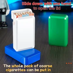 Sliding Down Automatic Pop-Up Cover 20pcs Capacity Thick Cigarette Box Soft Shell Hard Shell Universal Convenient Cigarette Box