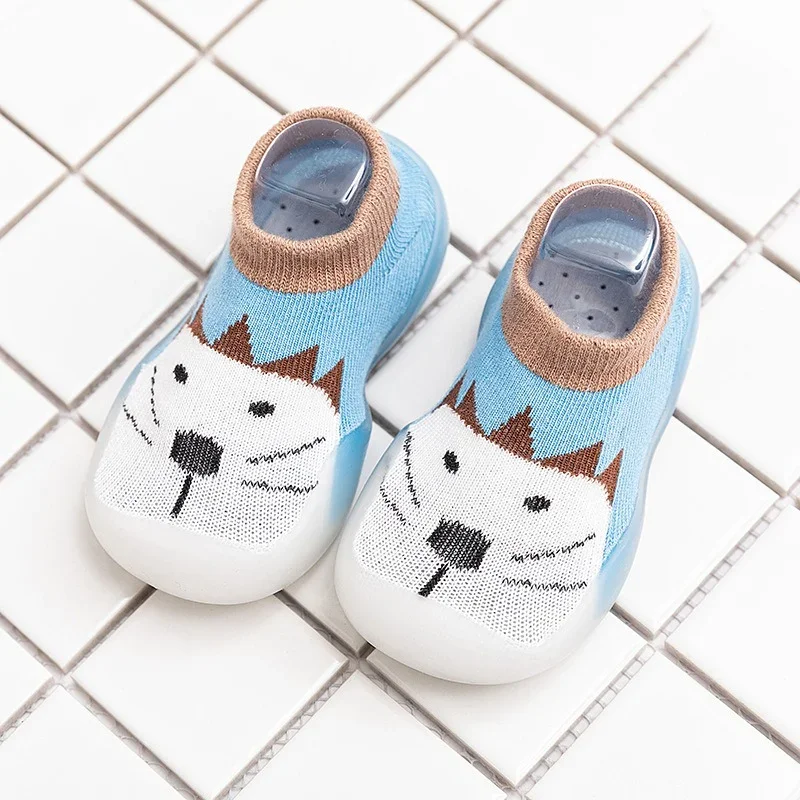 Children Anti-slip Shoes Newborn Baby Girl Cotton Non-slip Floor Socks Baby Boy Rubber Sole Cartoon Indoor Socks Infant Shoes