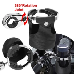 For Harley Sportster XL Dyna Touring Softail Motorcycle Cycling Drink Cup Holder Water Beverage Support Handlebar Bottle Holder