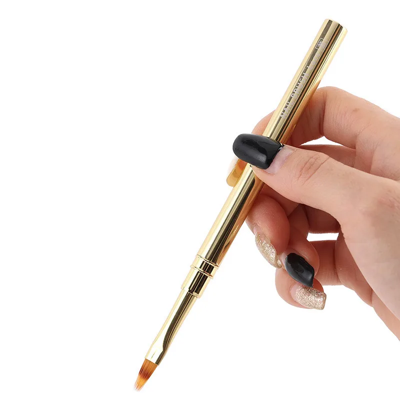 1/11 قطعة قضيب معدني ذهبي مسمار الفن فرشاة قلم تلوين كبير مربع مستدير العلاج بالضوء القلم هالة القلم مسمار قلم رسم زهرة القلم