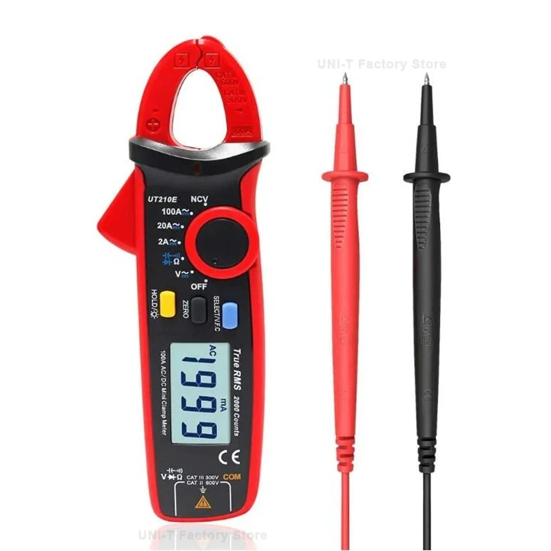 UNI-T UT210E UT210D UT210 시리즈 미니 클램프 계량기, AC DC 펜치 전류계, 디지털 전문 멀티미터, 전기 멀티 테스터
