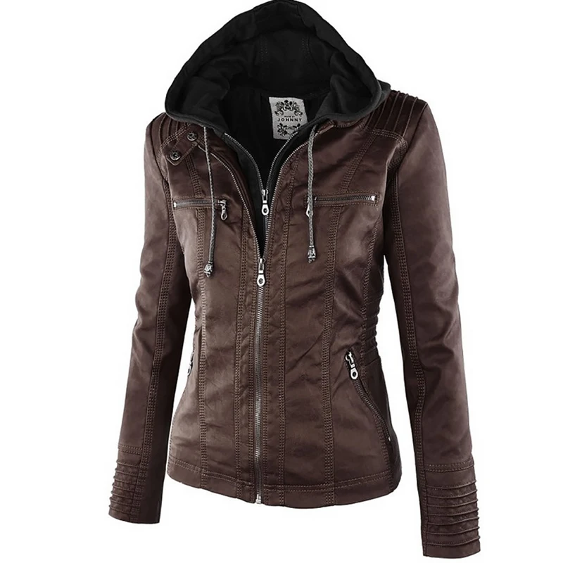 Winter Faux Leder Jacke Frauen Casual Grundlegende Mäntel 2022 Damen Grund Jacken Wasserdicht Winddicht Mäntel Weibliche Ropa de Mujer