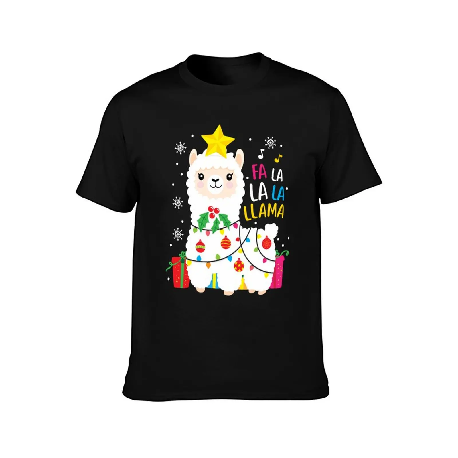 Funny Llama Fa La La Christmas Ornament Decors T-Shirt oversize t-shirts man tshirts personalised anime shirt t shirt men