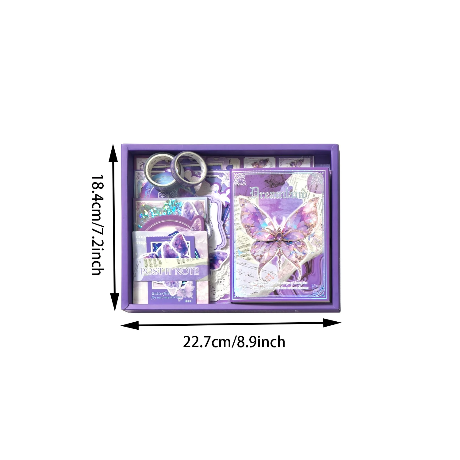 162 Pcs Vintage Aesthetic Scrapbook Gift Set, DIY Craft Kit with Notebooks, Washi Tapes & Decorative Stickers view 5