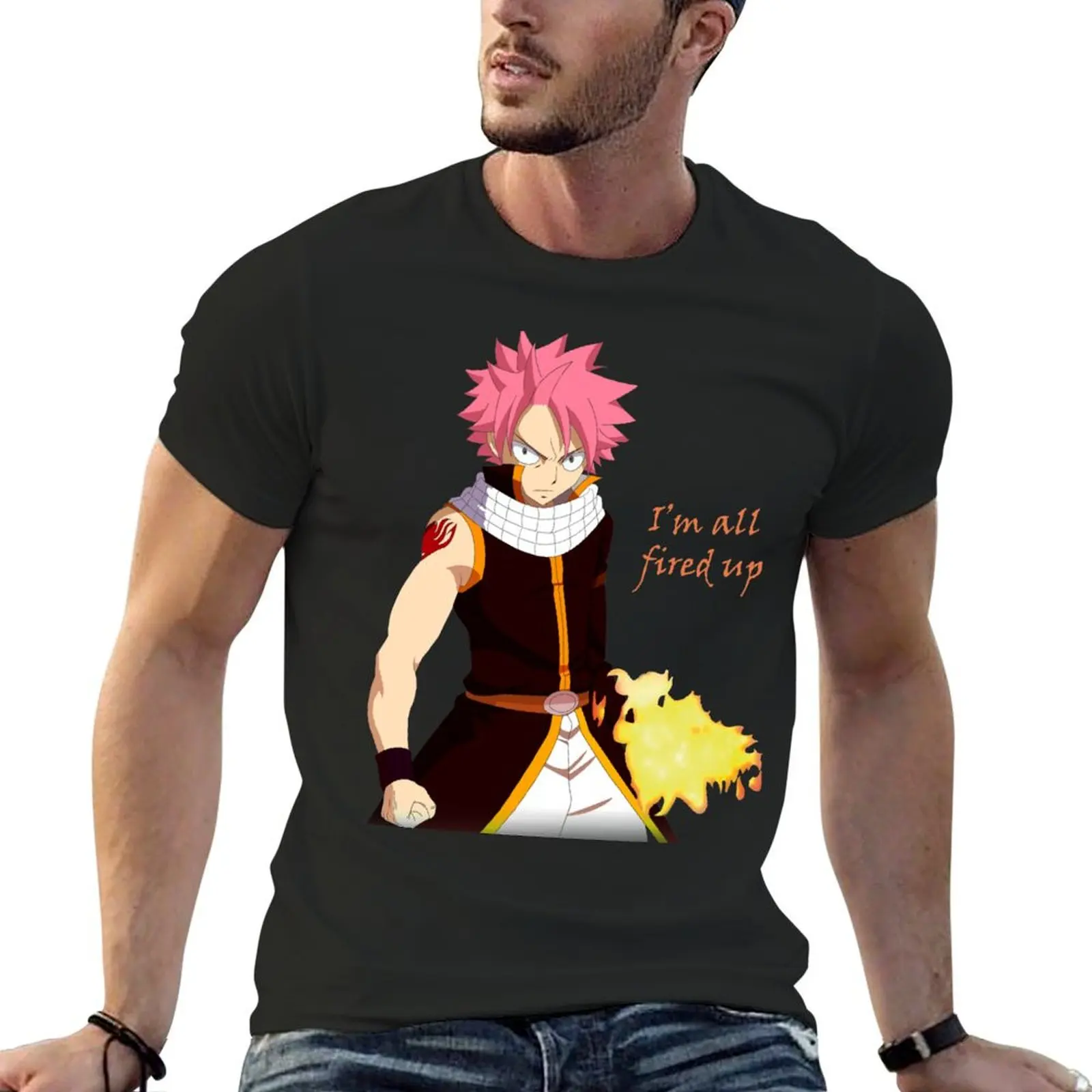 Natsu Fired Up T-Shirt basketball graphic tees funnys shirts graphic tees custom shirt mens fashion