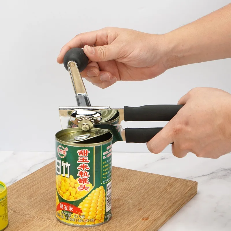 

For Big Cans Commercial Can Opener, Hand Crank Can Opener Manual Heavy Duty with Comfortable Extra Long Handles, Easy
