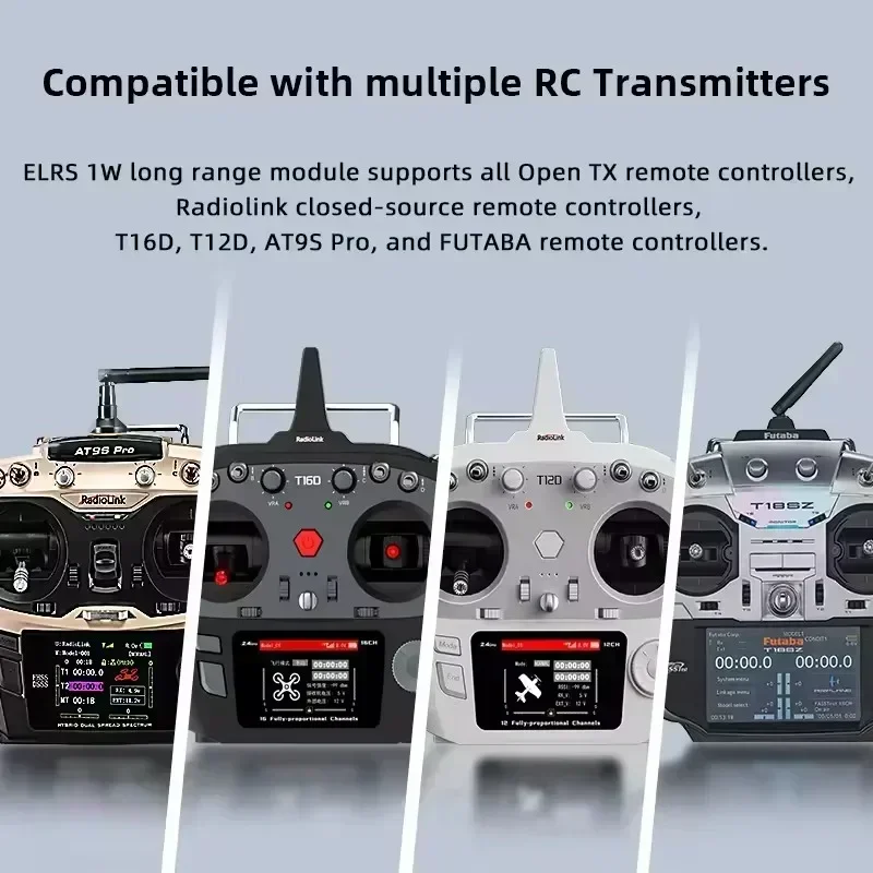 Módulo transmisor Radiolink ATA 2,4G ELRS 1W alta potencia largo alcance baja latencia compatibilidad multi-RC para RC FPV Drones Racers