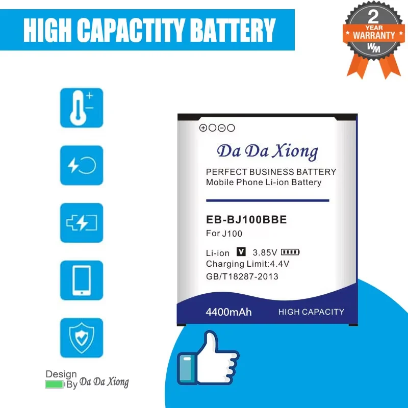 EB-BJ100BBE Battery For Samsung Galaxy J100 J100F J100H J100FN J100M Replacement Phone High Capacity 3700mAh