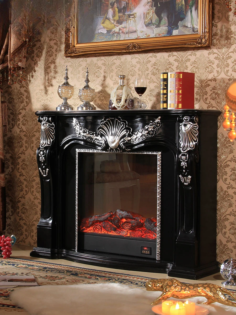 European-style simulation fireplace core French retro living room electronic fireplace