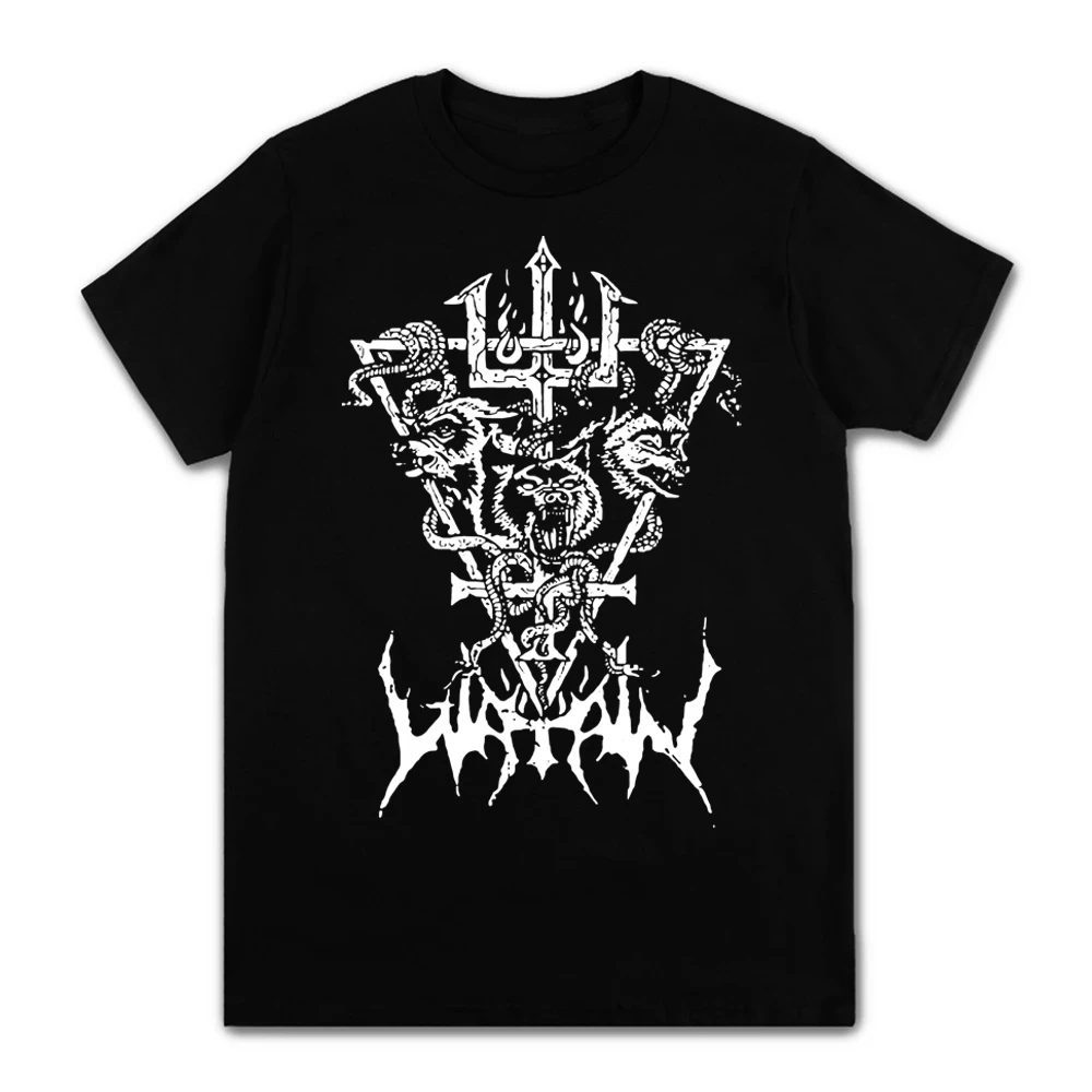 Sweden Watain Band Vintage T Shirts Punk Hardrock Black Metal Cool Skull Design Short Sleeve T Shirt Summer Men Tee Tops Clothes