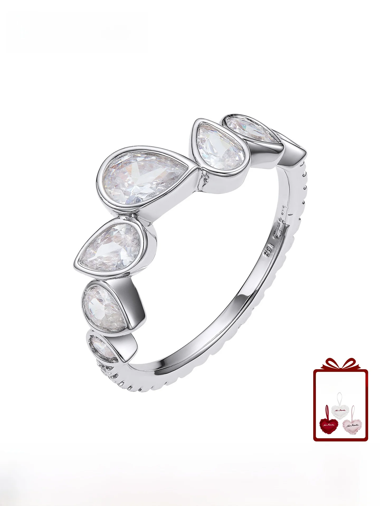 

Женское кольцо Nana Jacqueline из серии Tear of Love: уникальный многослойный дизайн в форме капли, изогнутая форма, модные ювелирные украшения с эффектом высокой чувствительности