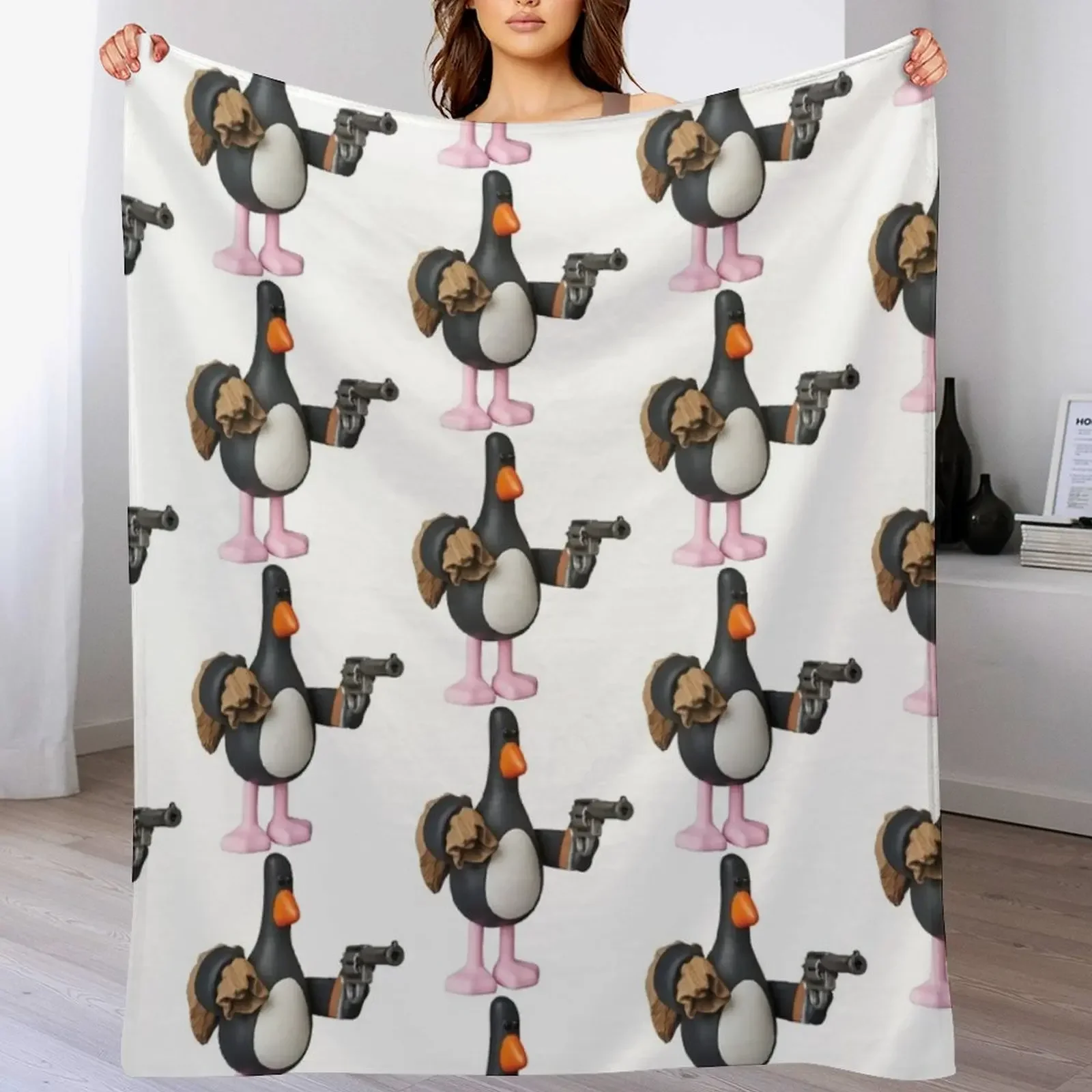 

Feathers Mcgraw - Chicken Funny Throw Blanket Bed linens Weighted funny gift Softest Blankets