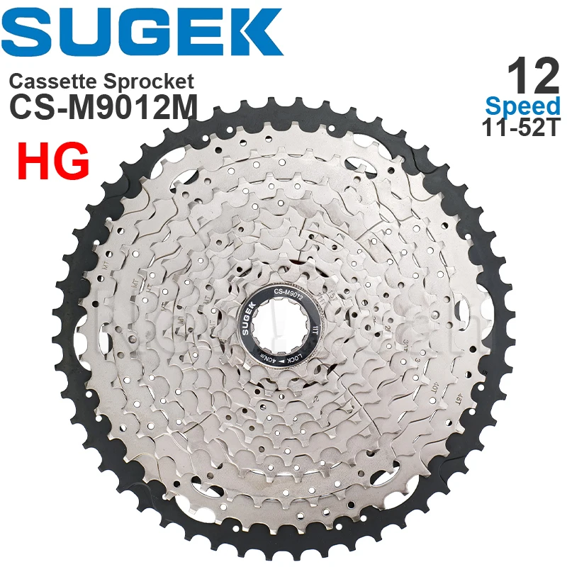 SUGEK 11/12/13 Speed Cassette Sprocket 50/52T DEORE M5100 M6100 M7100 M8100 12 13 Colorful HG Steel/Al compatible K7 XT GX MTB