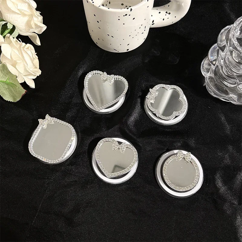 

Магнитный держатель для зеркала со стразами и бантом, съемный кронштейн для телефона Magsafe, универсальный Smart Tok для IPhone