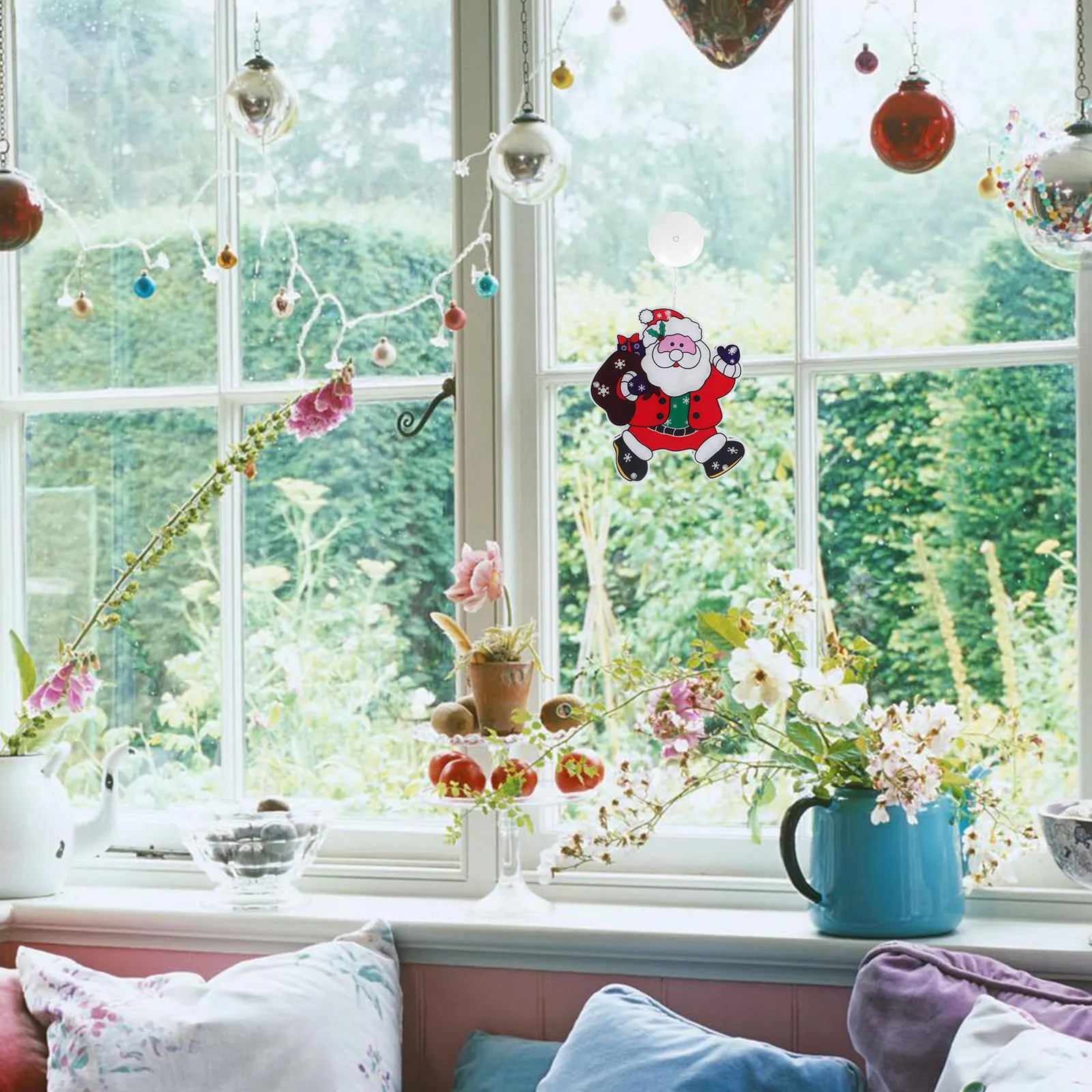 

1Pcs Santa Claus LED Christmas Hanging Light Decorative Suction Cup Lamp Window Atmosphere Decor Sucker Light Suction Cup Lamp