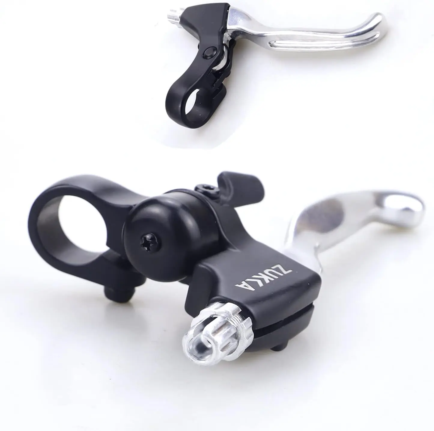 

Zukka 1 Pair Bike Brake Lever Brake Handle Lever 22.2mm Aluminium Alloy with Ring Bell for Mountain Bike Folding Bike