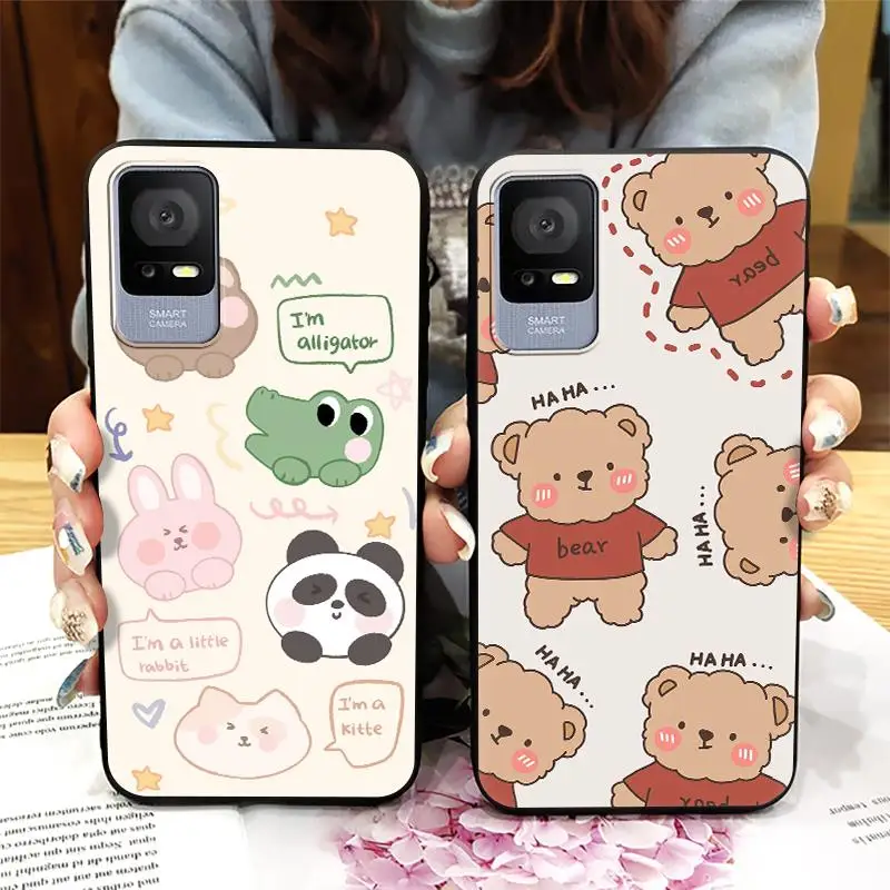 Cover Shockproof Phone Case For TCL 405/406/408/T506S Back Cover Cute Durable Full wrap Anti-dust Waterproof protective