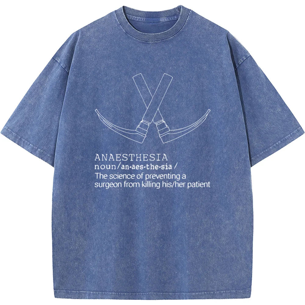 Anaesthesia Definition - The science of preventing a surgeon from killing hisher patient Graphic T-Shirt 230g Washed T-Shirt