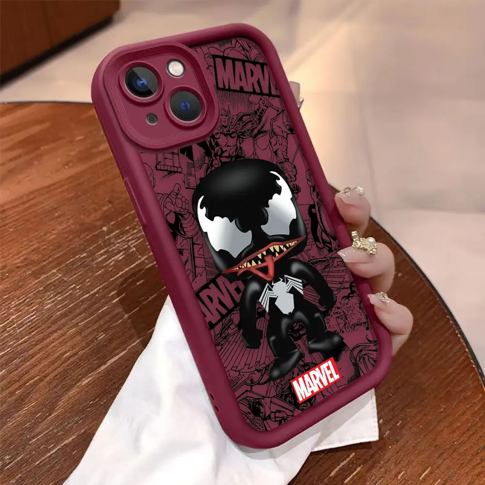 Funda de teléfono con dibujos animados de Marvel Groot Venom para VIVO Y15S, Y19, Y20, Y21, Y22, Y28, Y50, Y51, Y72, Y75, Y76, Y77, Y78, Y81, Y91, Y93, Y100