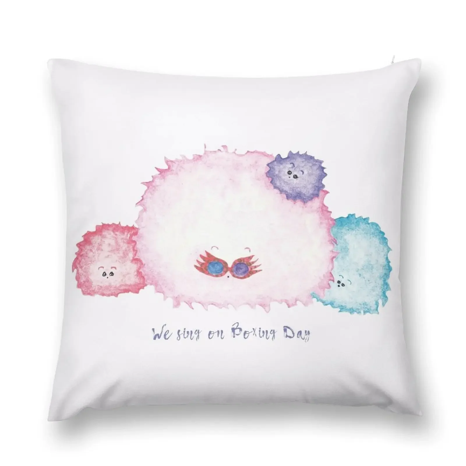 A Pygmy Puff with Luna Lovegood Soul wearing spectrespecs Throw Pillow Decorative Sofa Cushion pillow