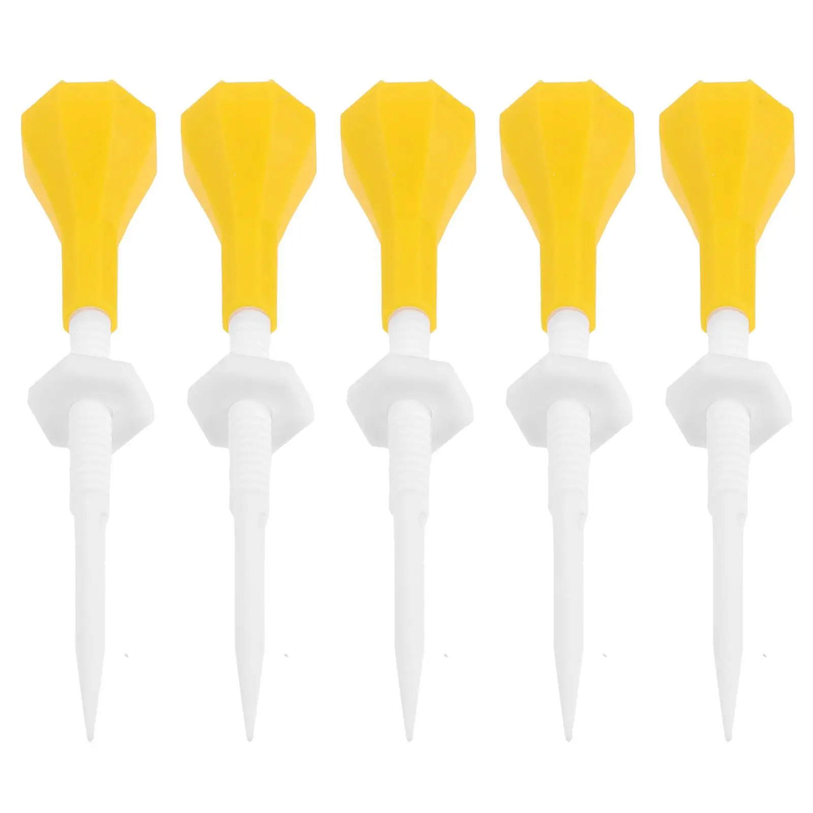 

5 Pcs Tee Yellow Color Wear Resist Adjustable Ball Golfs Practice Mat Tees Holder Practice Mat Stands Golfs Supplies Holders
