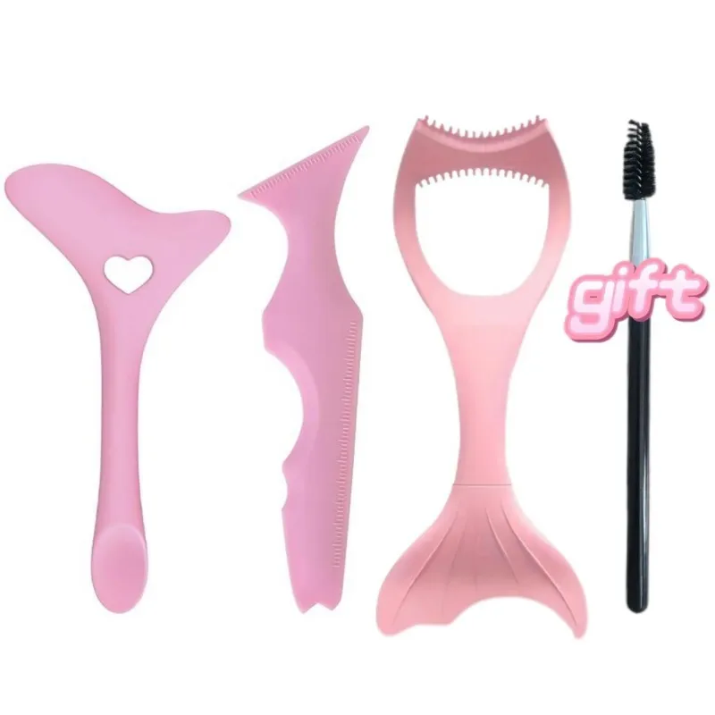 Strumento per eyeliner in silicone riutilizzabile e profumato, ideale per principianti e truccatori, strumenti per occhi durevoli e flessibili, facile da pulire