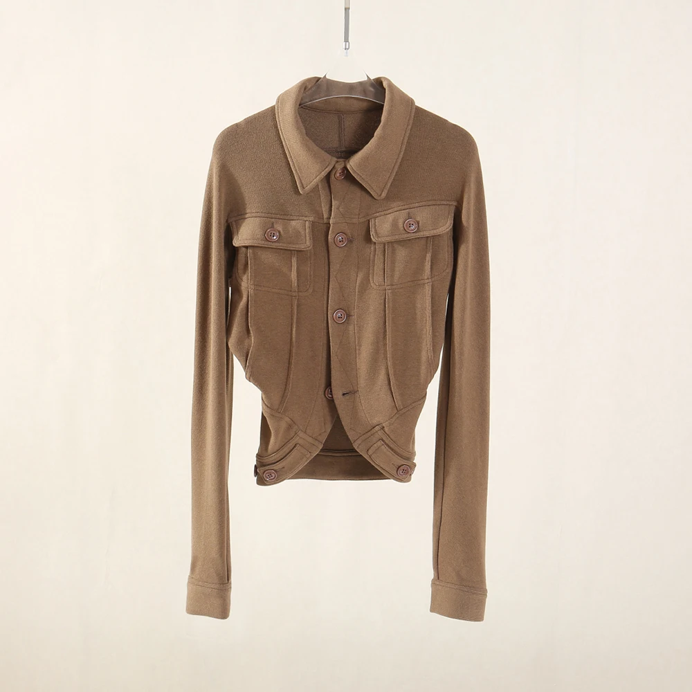 

100% Cotton Women's Blouse Y2K Pleated Lines Retro Commuter Collar Long Sleeve Shirt Top 2025 Early Autumn New Style