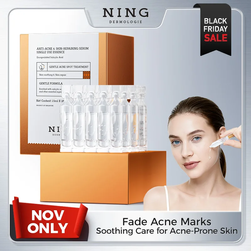

NING Face Ampoule Serum with 2% Salicylic Acid & Niacinamide – For Blemish Comfort, Skin Nourishment & Pore Balance