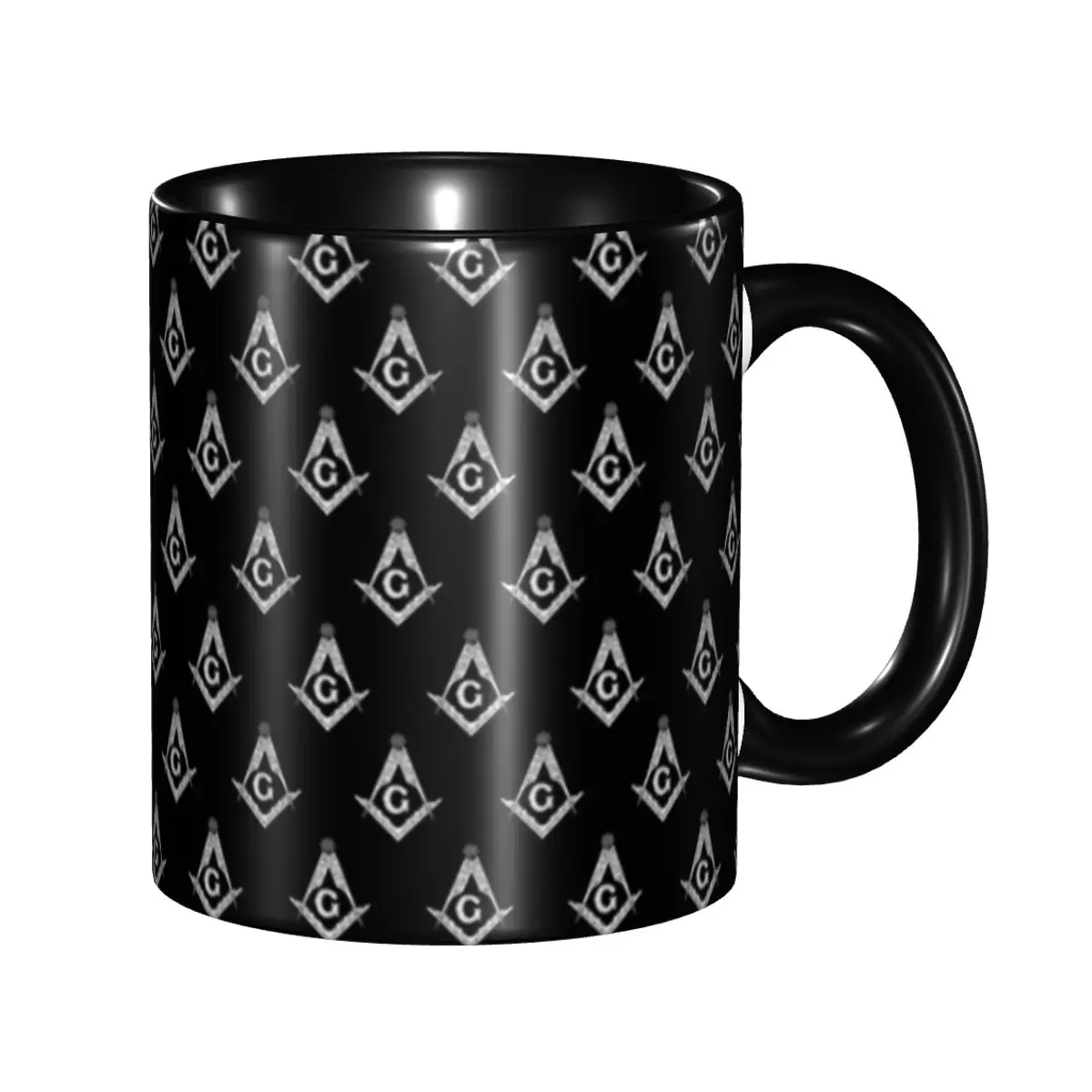

Customized Masonic Pattern Mug DIY Freemason Symbol Ceramic Milk Tea Coffee Cups