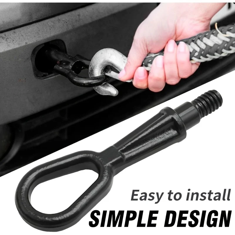 Towing Eye Hinge Hook Replacement for BMW 1 3 5 7 X5 X3 Series E60 E61 E65 E70 E87 E90 E91 black Trailer hook Accessories