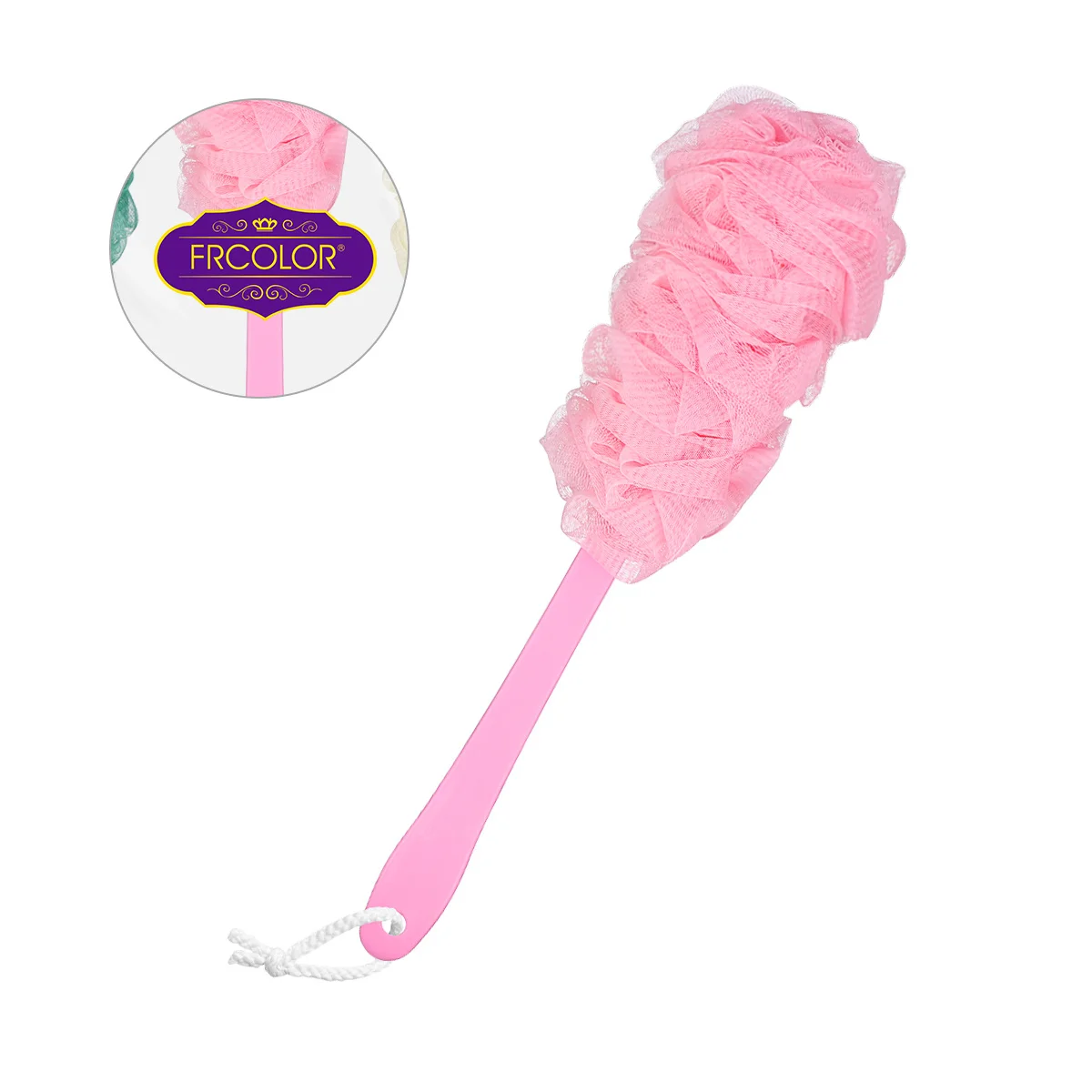 3 قطع فرشاة حمام بمقبض طويل، فرشاة خلفية ممتازة للاستحمام وتقشير الجلد الميت، ملحقات الحمام الجلدية الغنية #5