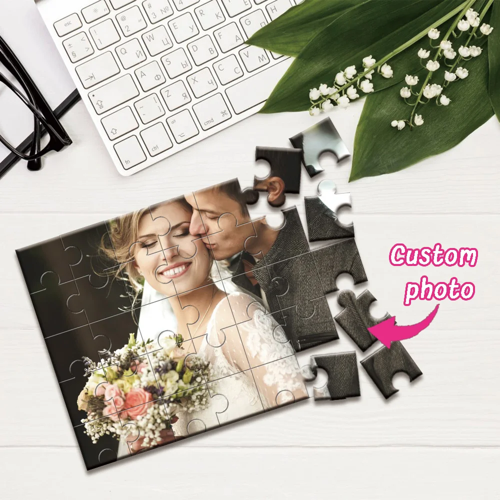 35/150/300/500/1000pcs nice wedding Custom Photo Personalised Decompression Puzzles Jigsaw puzzle Mosaic Custom Puzzles in Photo