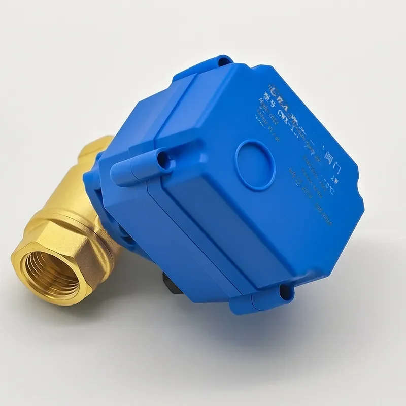 For 4 Point DN15 Brass Electric Valve for School Water Control DC 5V 12V Normally Open Hot Water Compatible