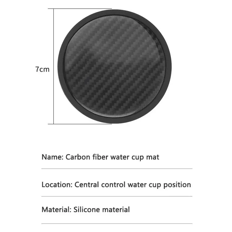 2pcs Non-slip Car Water Cup Pad Coasters Mat for Seat Leon FR Cupra Ibiza Alhambra Exeo Ateca Altea oledo Mii Formentor E-Racer