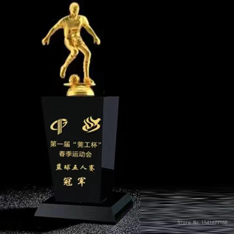 Customized Gold-plated Resin Trophy, Souvenir Craft, Sports Reward Creative Ball Sports Competitions Decor, Home Decoration, 1Pc