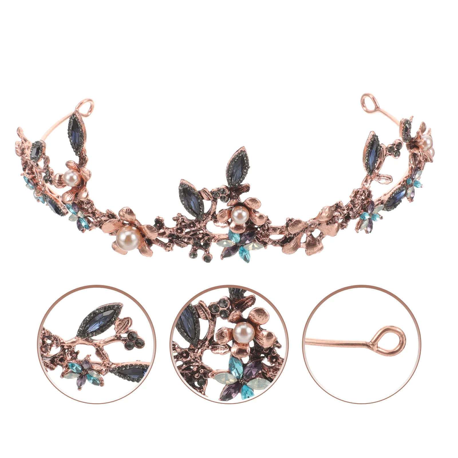 

Элегантная барочная тиара-корона с водными стразами, аксессуар для волос для свадьбы, помолвки, вечеринки, обруч для волос для невесты, женская тиара, 1 шт.