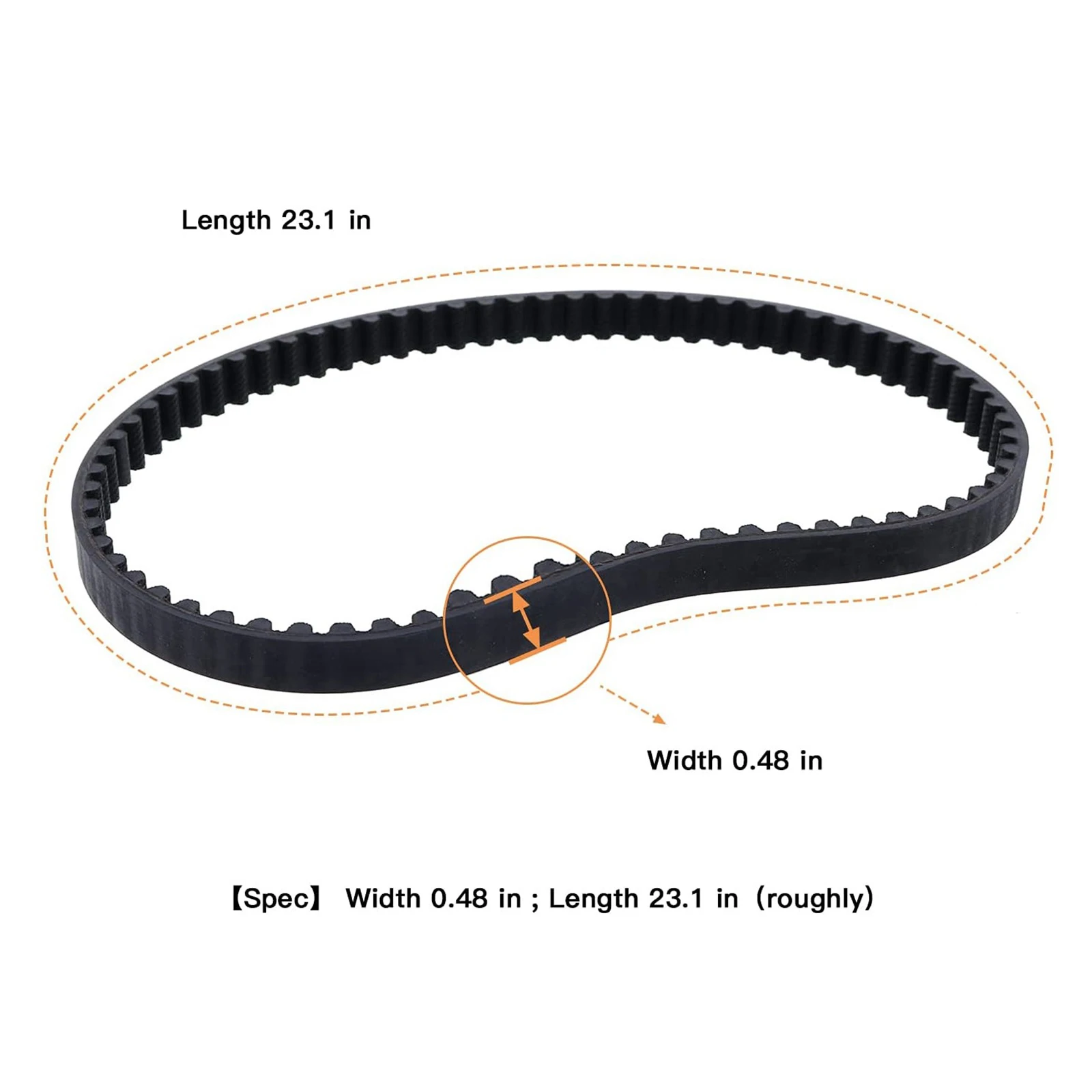 

Timing Belt 26626-G01 For EZGO Gas Golf Cart 1991-up 295cc 350cc 4 Cycle Engine 1991-2008 E-Z-GO Gas TXT
