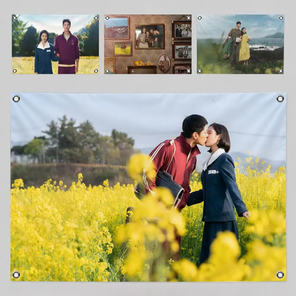 When Life Gives You Tangerines Kdrama Flags Home Yard & Garden Decor Banner - Indoor Outdoor Wall Hanging Flag