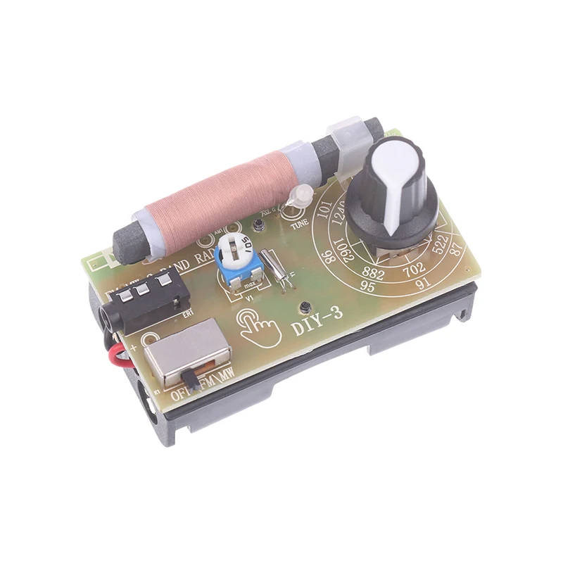 87-108MHz AM/FM Medium Wave FM Two Band Stereo Digital Tuner Headset Radio Module Kit Diy Making Teaching Products