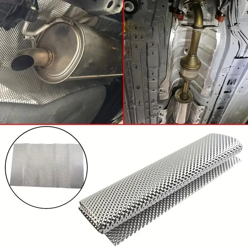 

Car Turbine Manifold Exhaust Pipe Embossed Aluminum Heat Shield Heat Insulation Aluminum Plate 300x500mm