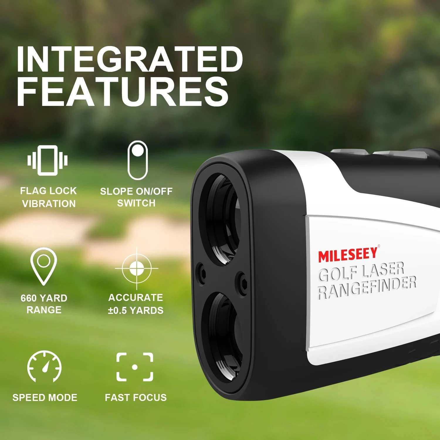 MILESEEY 600M Yd Golf Laser Rangefinder Mini Golf Rangefinder Sport Laser Measure Distance Meter Golf Rangefinder for Hunt