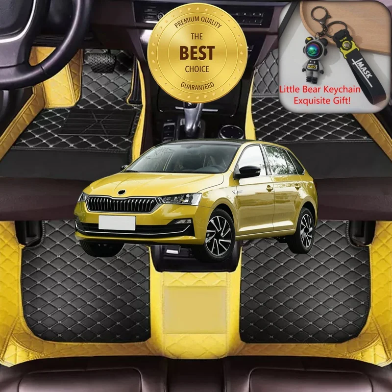 Customized Fit for Skoda Rapid 2013-2023 Car Floor Mats Car Accessories Tailored Luxury Auto Carpet Mats Left/Right-hand Drive