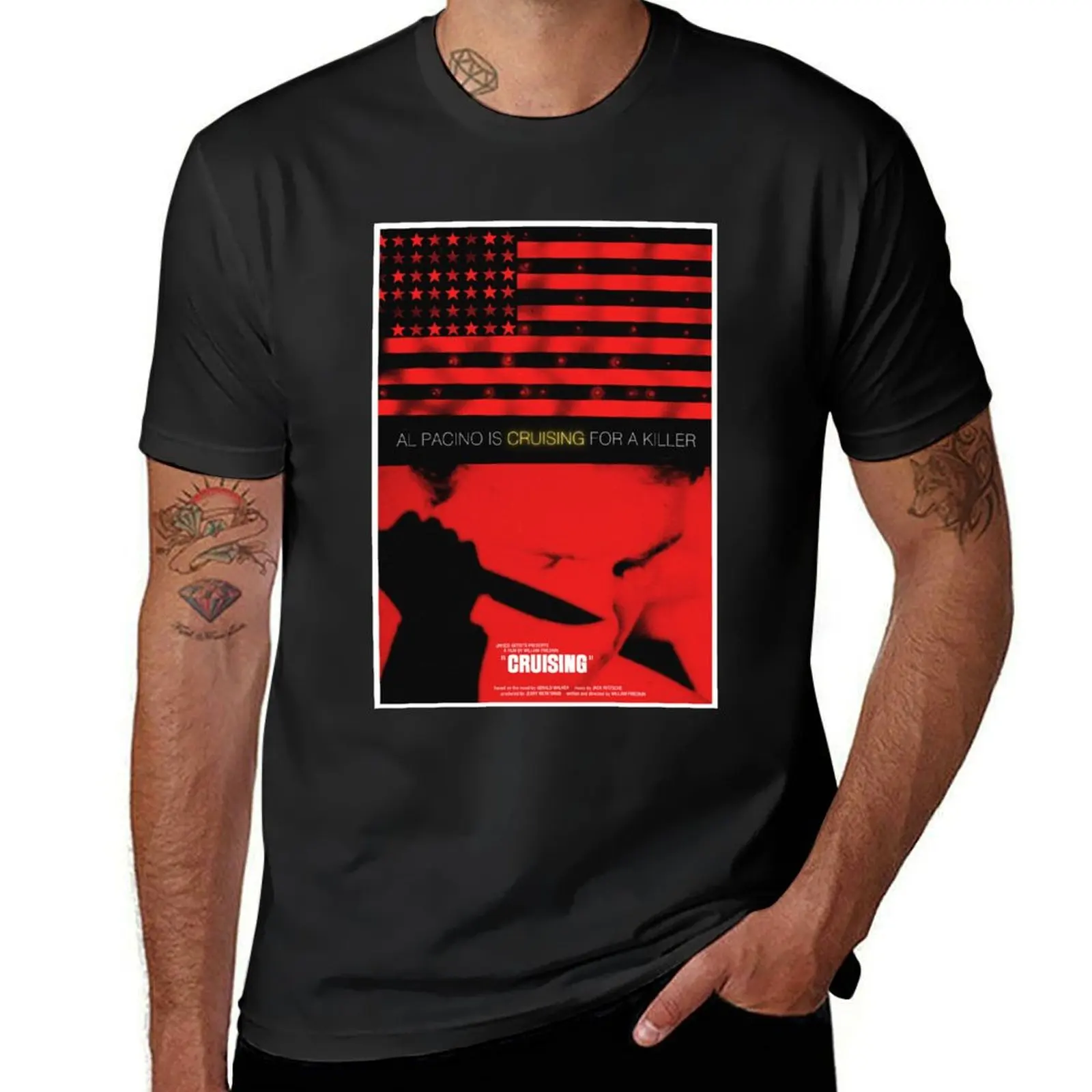 Cruising (1980) - Movie poster design T-Shirt hippie clothes Aesthetic clothing mens graphic t-shirts