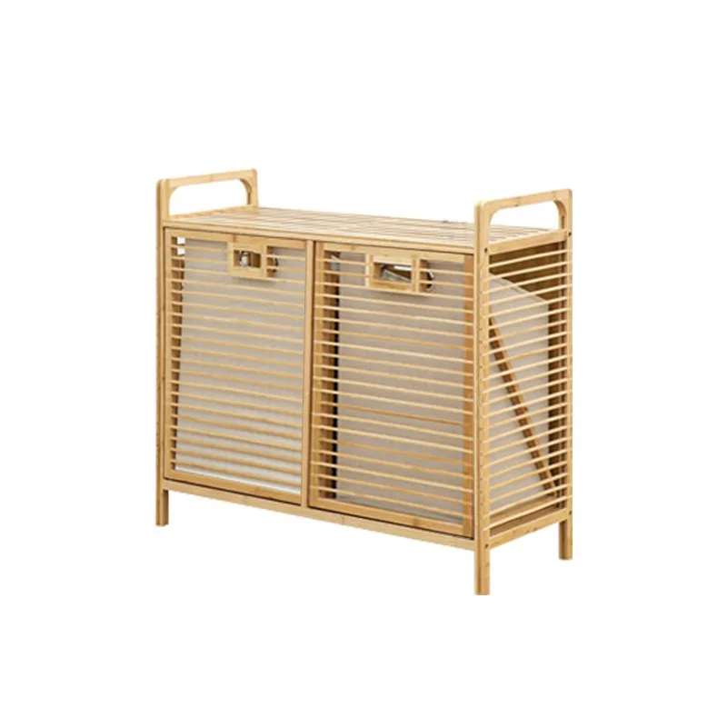 

Large Capacity Portable Bamboo Laundry Basket for Bathroom Eco-Friendly Foldable Dirty Clothes Storage Hamper with 3 Bags