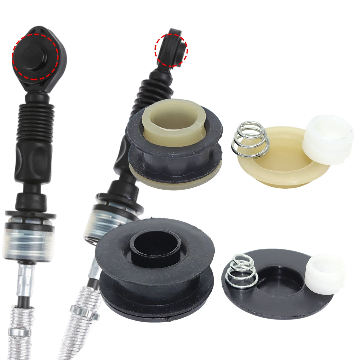 

MT Gearbox Shift Cable Linkage Control Bushing Gear Shifter Lever Adapter Rod Connect Bush Repair Kit For Lada Kalina 111 Datsun
