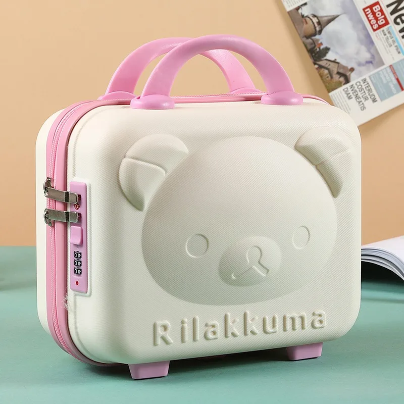 Handheld-Teddybär-Make-up-Etui, 35,6 cm, niedliche Cartoon-Passwort-Box, Mini-Aufbewahrungsbox